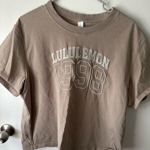 lululemon athletica Tan Short Sleeve Tee